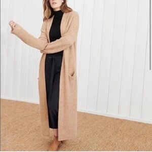 Jenni Kayne Tan Open-Front Cardigan